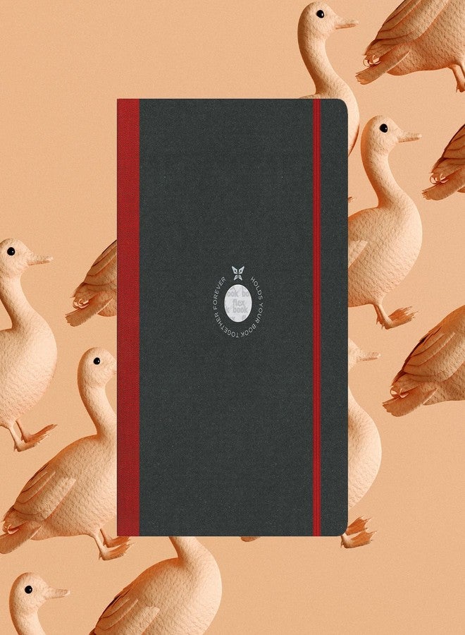 flexbook Sketchbook Red | Medium | 15,5x21,5cm | 96 pages | 170gsm Special Quality Munken Paper | Special Black Art Paper Cover | Elastic Band Closure | FSC Certified - Image 5